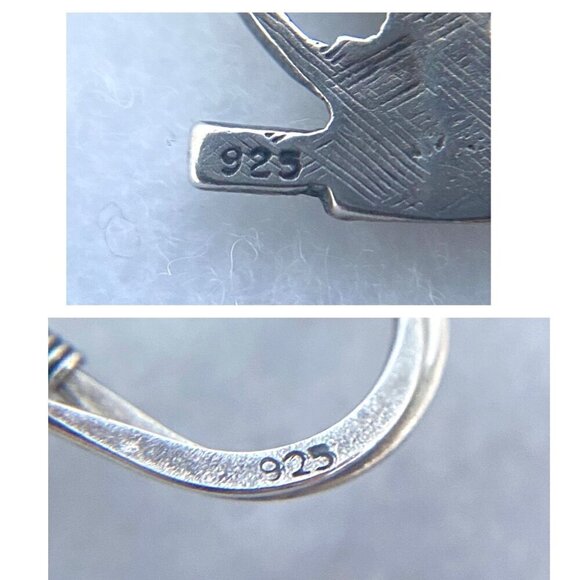 Sterling Silver 925 Egyptian Amulet Hieroglyph Scarab Cartouche Dangle Earrings - Picture 9 of 16